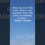 Action & Action for Wellbeing ❤♥️❤ #tammietruong #truth #love #music