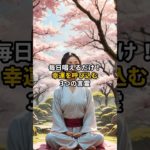 毎日唱えるだけ！幸運を呼び込む3つの言霊　#雑学 #スピリチュアル #歴史 #波動 #恋愛 #アファメーション #金運 #引き寄せ #幸せ