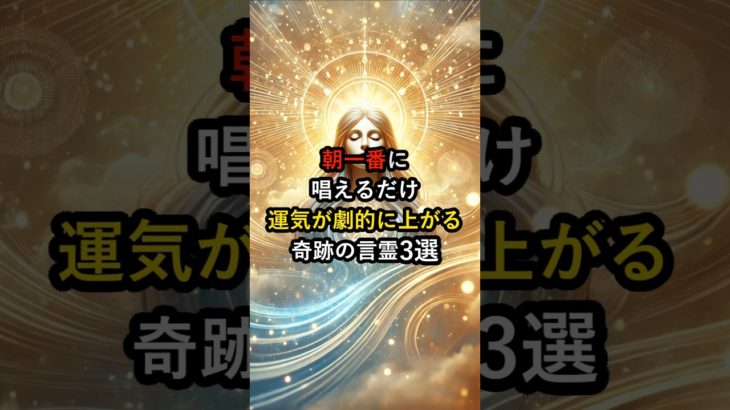 朝一に唱えるだけ！運気が劇的に上がる奇跡の言霊3選 #言霊 #スピリチュアル #開運