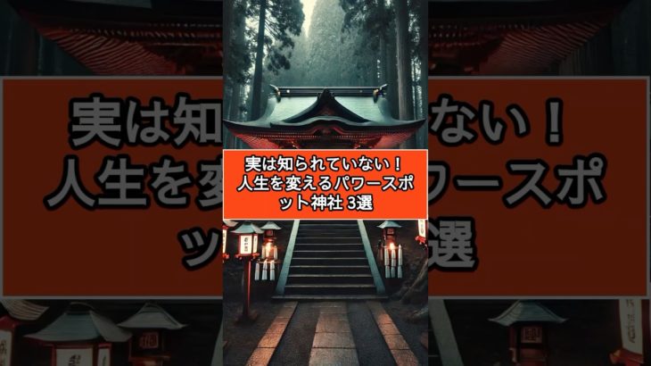 実は知られていない！人生を変えるパワースポット神社3選