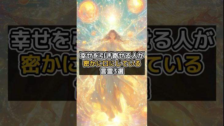 【これだけで人生好転！】幸せを引き寄せる人が密かに口にしている言霊3選 #shorts #言霊 #幸運 #スピリチュアル #人生好転  # VOICEVOX:青山龍星