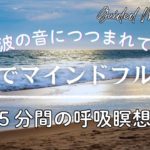 【5分】浜辺でマインドフルネス｜波の音につつまれて｜説明最小限｜呼吸瞑想｜誘導瞑想｜