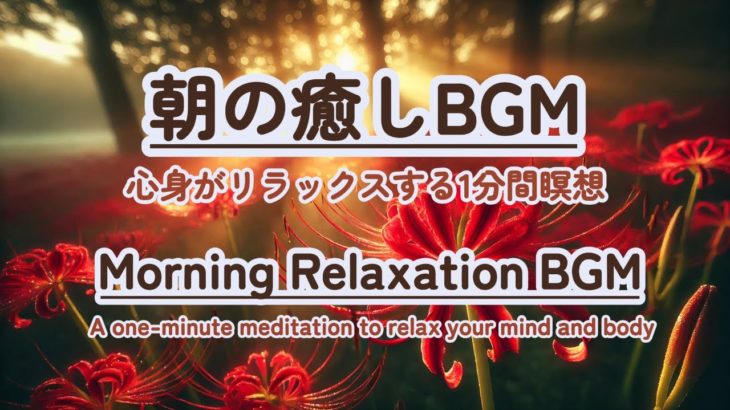 【朝の癒しBGM/1分間瞑想】 #healing  #癒し #瞑想  #meditation #リフレッシュ #bgm #relaxingmusic #リラックスミュージック