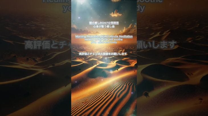 【朝の癒しBGM/1分間瞑想】#shorts #healing  #癒し #瞑想  #meditation #心が落ち着く音楽 #relaxingmusic #music #healingbgm