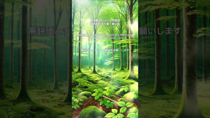 【朝の癒しBGM/1分間瞑想】#shorts #healing  #癒し #瞑想  #meditation #心が落ち着く音楽 #relaxingmusic #music #healingbgm
