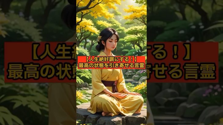 【人生絶好調にする！】最高の状態を引き寄せる言霊 #スピリチュアル #言霊 #引き寄せ #絶好調 #感謝 #shorts