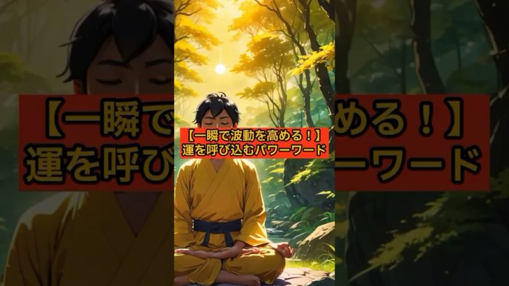 【一瞬で波動を高める！】運を呼び込むパワーワード #スピリチュアル #言霊 #引き寄せ #幸運体質 #パワーワード #shorts