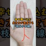 幸せ舞い込む！枝分かれ線 #スピリチュアル #サイン #金運 #運 #大金 #開運 #幸運 #財運 #風水 #占い #手相 #shorts