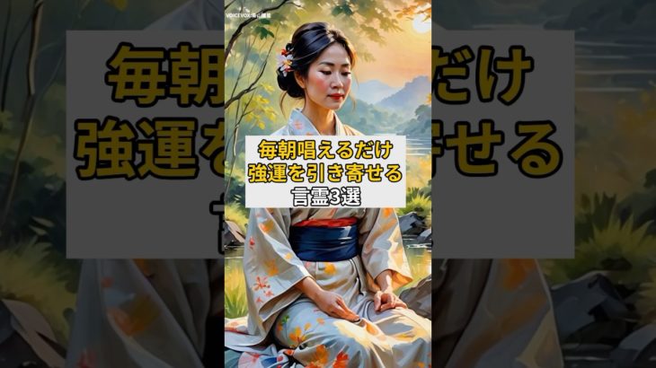 毎朝唱えるだけ。強運を引き寄せる言霊3選#強運 #開運 #スピリチュアル#朝の習慣