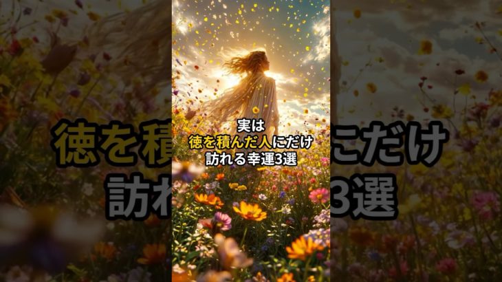 実は徳を積んだ人にだけ訪れる幸運3選 #shorts #スピリチュアル #引き寄せ #幸運
