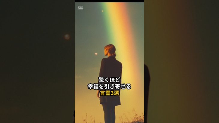 実は驚くほど幸福を引き寄せる言霊3選　　#shorts  #言霊　#スピリチュアル　#幸福
