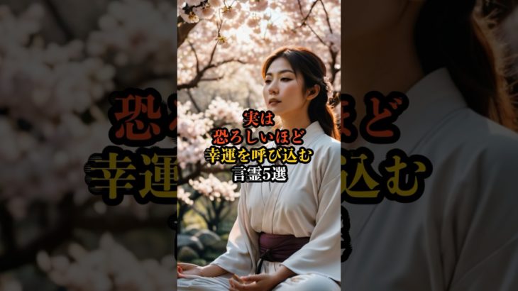 実は恐ろしい程幸運を呼び込む言霊5選 #スピリチュアル  #幸運 #波動 #開運 #金運 #潜在意識 #マインドフルネス #shorts