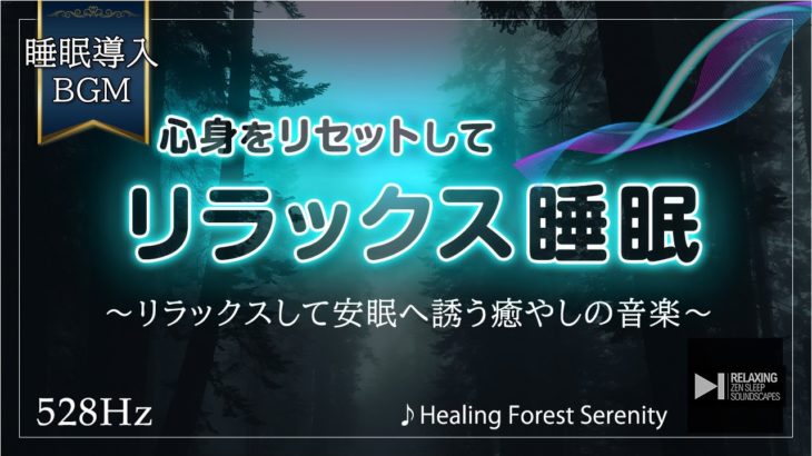 【528Hz 森の瞑想音楽】リラックスして安眠へ誘う癒やしの音楽