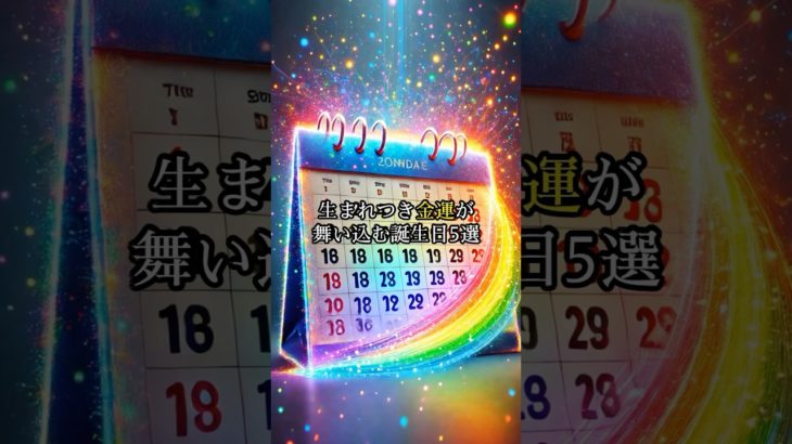 生まれつき金運が舞い込む誕生日5選#shorts #スピリチュアル #金運