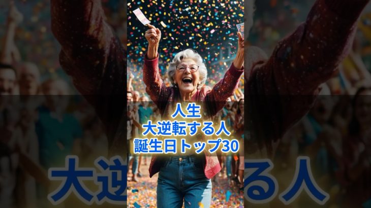 人生大逆転する人の誕生日TOP30 #スピリチュアル #サイン #金運 #運 #大金 #開運 #幸運 #財運 #風水 #占い #誕生日 #ランキング #shorts