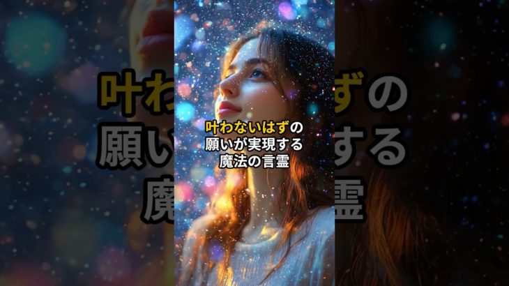 叶わないはずの願いが実現する魔法の言霊 #shorts #スピリチュアル #引き寄せ #言霊