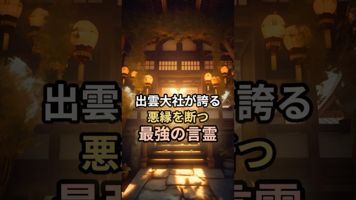出雲大社が誇る悪縁を断つ最強の言霊#言霊#スピリチュアル#開運 #運気 #出雲大社