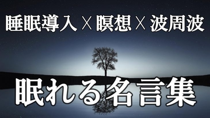 【睡眠導入・癒し】癒しの言葉と波周波で瞑想・良眠・ストレス軽減・明日へ繋がる達人の言葉でポジティブエネルギー充電