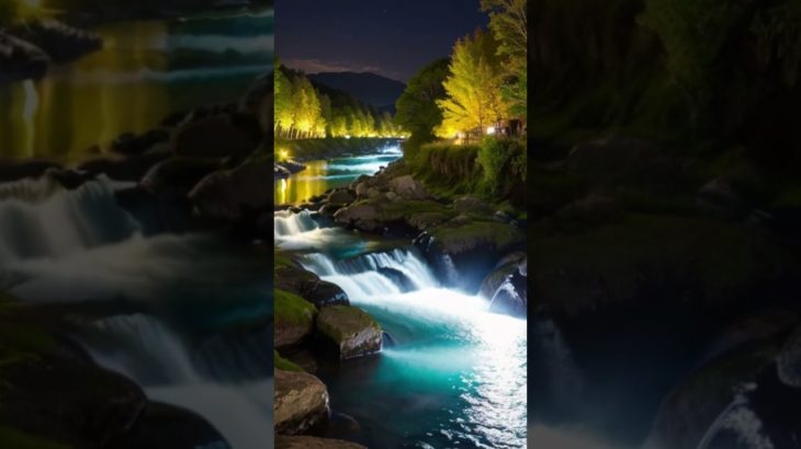 癒し風景　瞑想　リラクゼーション山　川　空　水　雲　雪　青空　太陽　夕日　朝日　木　葉っぱ　水滴　雨粒　雨　虹　鳥　魚　睡眠　音　ピアノ