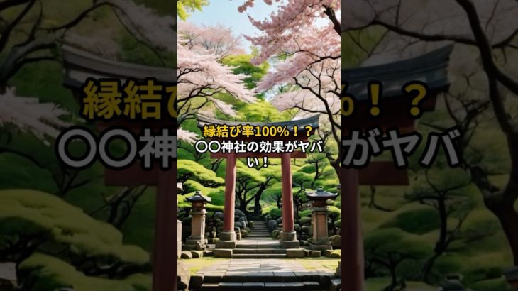 縁結び率100%！？〇〇神社の効果がヤバい！ #shorts #スピリチュアル #開運