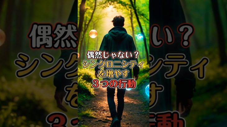 偶然じゃない？シンクロニシティを増やす3つの行動 #shorts #シンクロニシティ #スピリチュアル