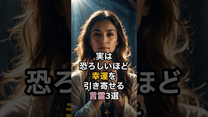 実は恐ろしいほど幸運を引き寄せる言霊3選 #スピリチュアル #サイン #金運 #運 #大金 #開運 #幸運 #財運 #風水 #占い #言霊 #shorts