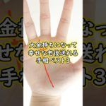 大金持ちになって幸せな老後送れる手相ベスト3 #スピリチュアル #サイン #金運 #運 #大金 #開運 #幸運 #財運 #風水 #占い #手相 #shorts