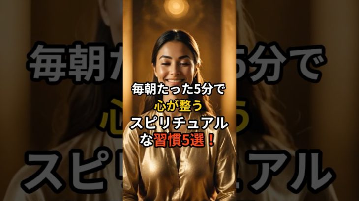 毎朝たった5分で心が整うスピリチュアルな習慣5選 #shorts  #スピリチュアル #開運