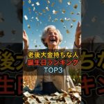 老後お金持ちな人の誕生日ランキングTOP3 #スピリチュアル #サイン #風水 #占い #ツインレイ #shorts