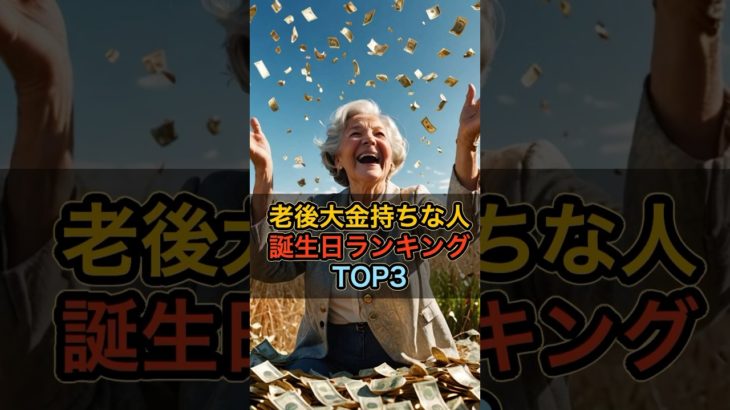 老後お金持ちな人の誕生日ランキングTOP3 #スピリチュアル #サイン #風水 #占い #ツインレイ #shorts