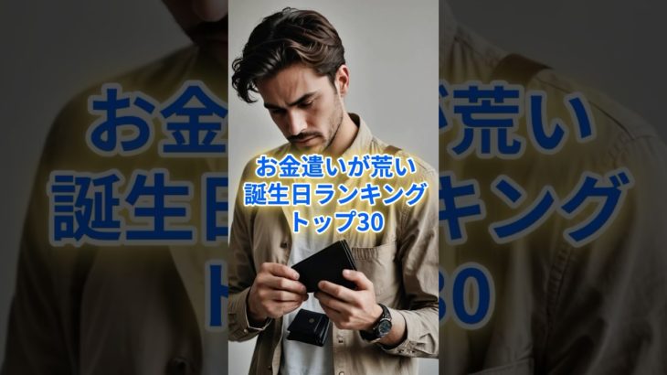 お金遣いが荒い誕生日ランキングTOP30 #スピリチュアル #サイン #金運 #運 #大金 #開運 #幸運 #財運 #風水 #占い #誕生日 #ランキング #shorts