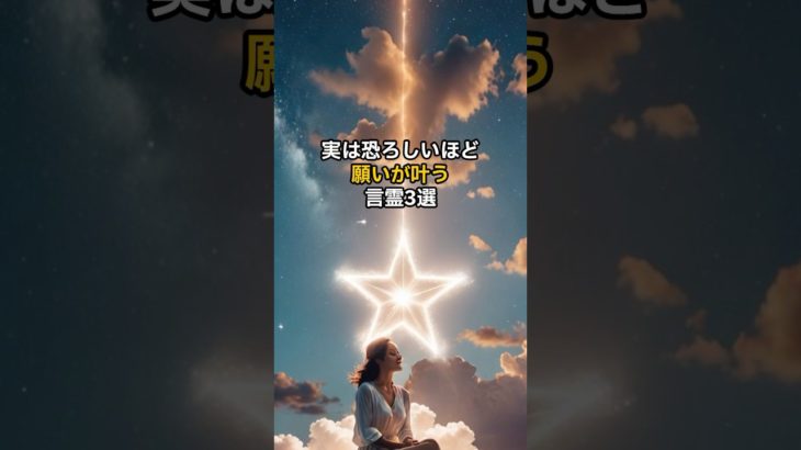 実は恐ろしいほど願いが叶う言霊３選#shorts#スピリチュアル  #引き寄せの法則 #願いが叶う