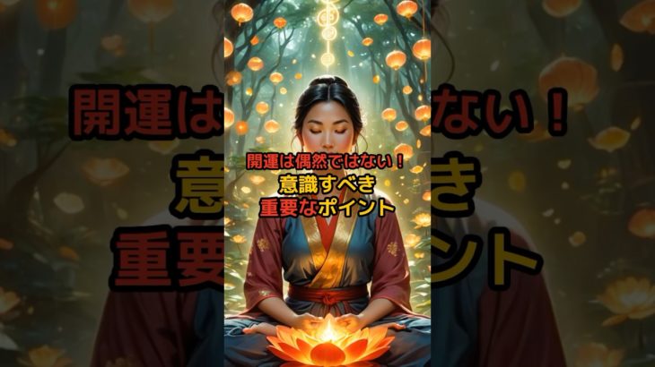 開運は偶然じゃない！意識すべき重要なポイント#スピリチュアル#言霊#幸運#開運#お金#幸せ#呼吸#瞑想#波動#魂
