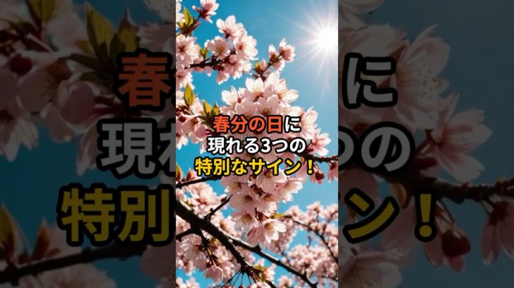 春分の日に 現れる3つの 特別なサイン！【 スピリチュアル 雑学 心理 都市伝説 予言 】