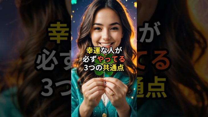 幸運な人が必ずやってる3つの共通点【 スピリチュアル 心理 都市伝説 予言 】