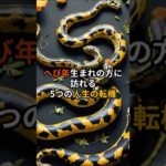 蛇年生まれに訪れる5つの人生の転機【 スピリチュアル 蛇年 人生 成長 占い 】 #スピリチュアル #予言 #開運