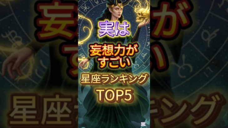 実は妄想力がすごい星座ランキング#金運 #占い #スピリチュアル #星座占い #開運 #恋愛 #shorts