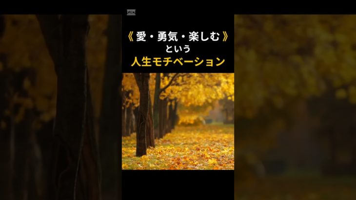 《 愛・勇気・楽しむ 》方向性 ②  #モチベーション #ウェルビーイング #ライフハック