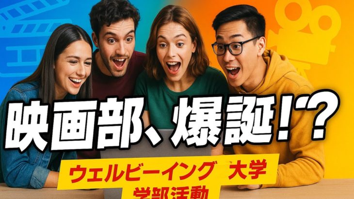 【潜入レポ】ウェルビーイング大学の学部活動で映画仲間と奇跡の出会い！