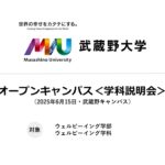 【学科説明会】ウェルビーイング学科