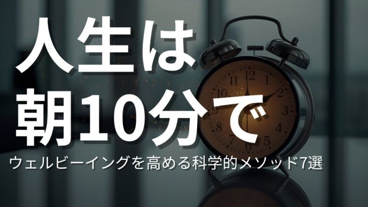 【超幸福】朝10分の習慣×ウェルビーイングを高める科学的メソッド7選