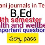 B,ed 2nd year 4th semester HEALTH AND WELLBEING Paper important questions @ compulsory pass marks