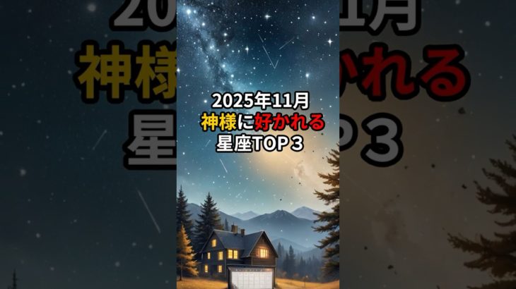 2025年11月 神様に好かれる星座TOP３ #スピリチュアル #金運 #運気アップ #開運 #幸運体質 #潜在意識  #幸運 #占い