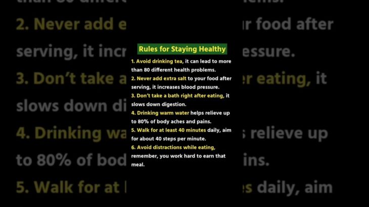 6 Health Rules Doctors Wish You Knew  Simple Changes, Big Results