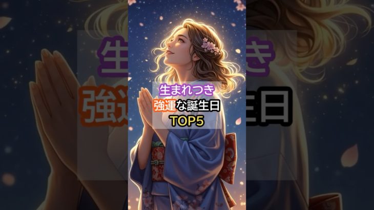 生まれつき強運な誕生日TOP5  #スピリチュアル #占い #引き寄せ  #誕生日占い #開運