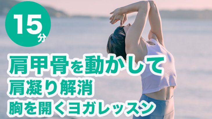 【ヨガ15分】肩甲骨を動かして肩凝り解消胸を開くヨガ No.0019