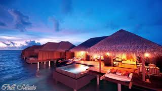 【モルディブ気分 4k映像】癒しの波音とギターBGM（睡眠・読書・勉強・作業用）｜ハワイ・沖縄気分｜Maldives relaxing 4k video & Soothing Guitar music