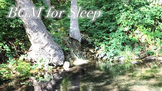 【睡眠用BGM】小川の音に耳を澄まして聴こえる癒しの音楽｜ゆっくりとおやすみください