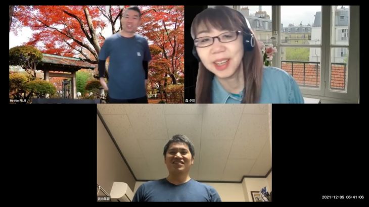 おはようございます！😊日本全国朝のマインドフルネス体操です！SDGs！いつもありがとう！（今日で連続583回の2021年12月5日）※毎朝6時40分～7時迄 どうぞ、ご参加下さい！