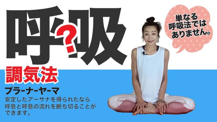 ヨガに最も大切な呼吸（調気）で一緒に動きましょう。